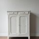 Buffet vintage patiné blanc