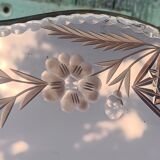 Pink art deco table mirror