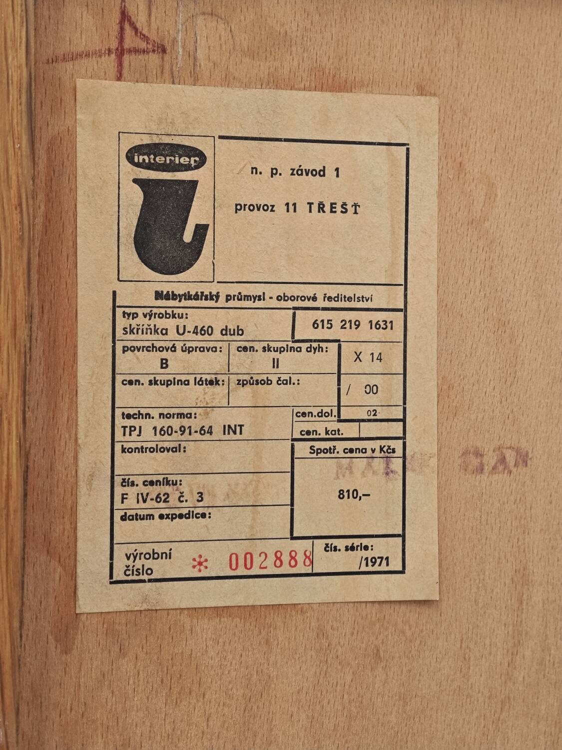 Enfilade U460 wood by Jiri Jiroutek for Intérier Praha