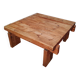 Scandinave table basse brutaliste en pin massif -  1960–1970
