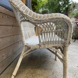 Vintage rattan sofa