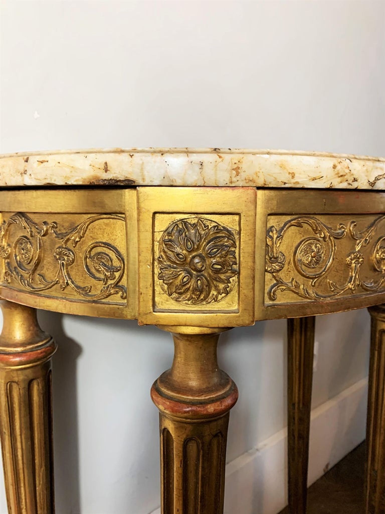 Console "Demi-Lune" Style Louis XVI Période Napoléon III