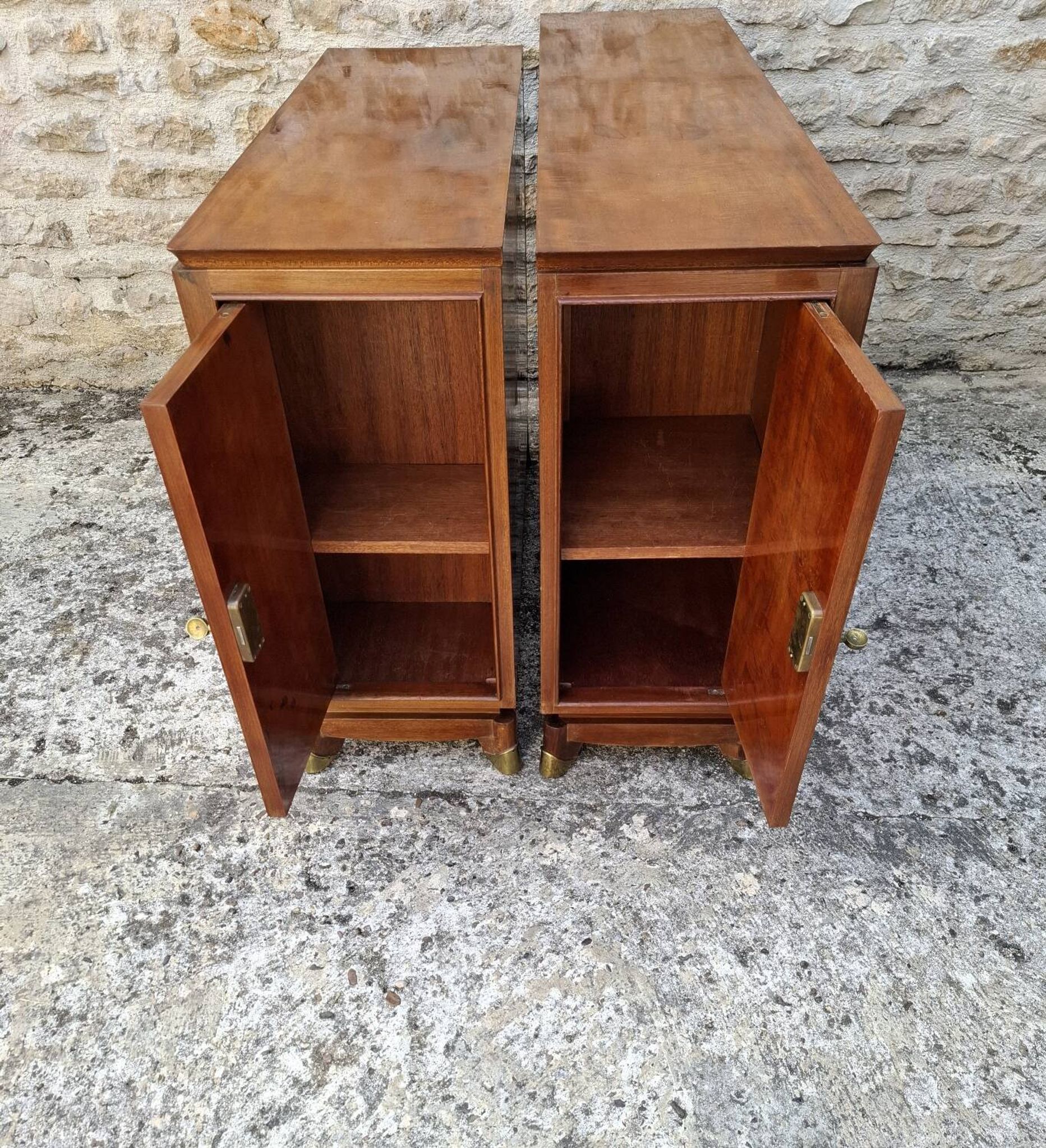 Mahogany glass sideboard, 1950