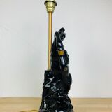 Black and gold ceramic horse lamp foot