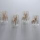 Set of 4 vintage Murano teardrop glass wall sconces 1980s