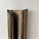 Pair of vintage wall lights in patinated brass, France 1970