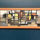 Original Swedish Oil on Canvas – “Abstract Composition” – Signed – Dated 1959 – Vintage & Framed – 77 × 35 cm