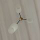 Suspension 3 globes en verre opalin