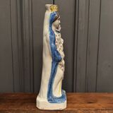 Virgin giving birth in 19th century earthenware St. Mary