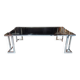 Vintage glass and chrome coffee table 1970