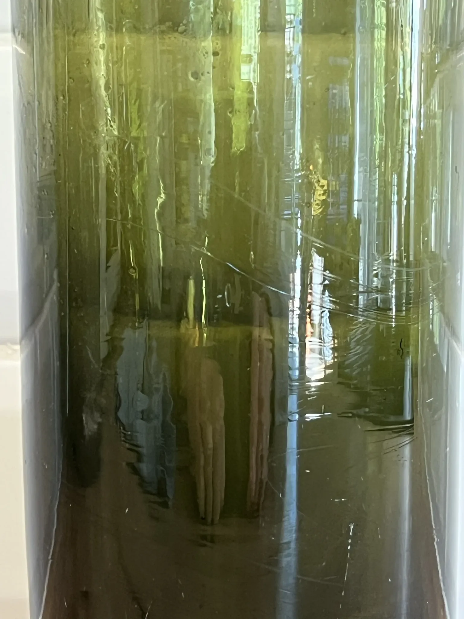 Glass vase bottle