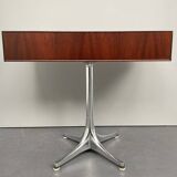 Rare small chest of drawers with 6 drawers, teak wood with chrome-plated base by George Nelson for Herman Miller, USA, 1950s