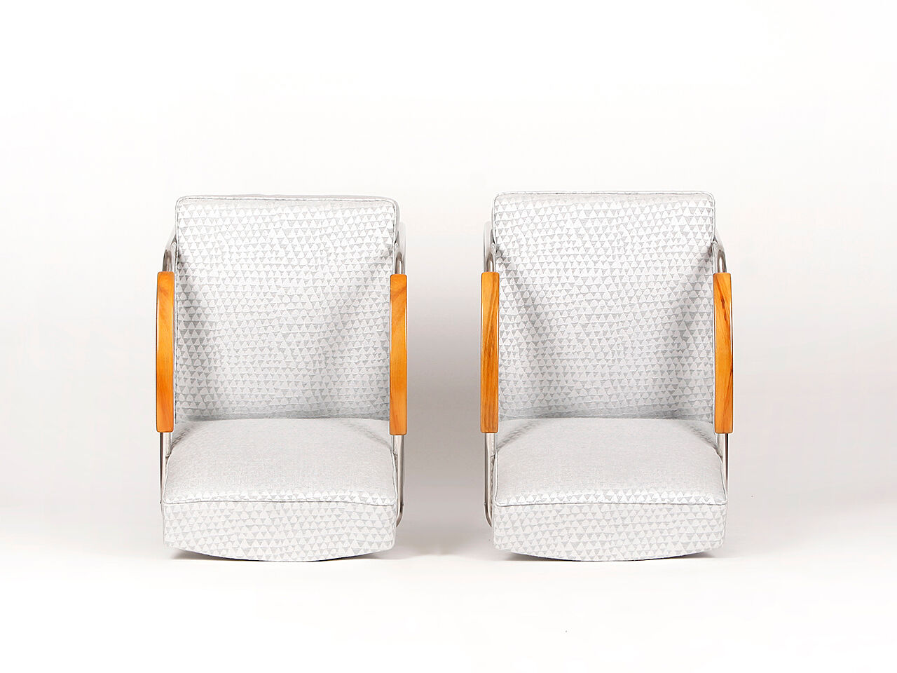 Tubular Steel Armchairs from Mücke-Melder 1930s, Set of Two