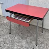 Red Formica table