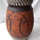 Ochre ceramic vase