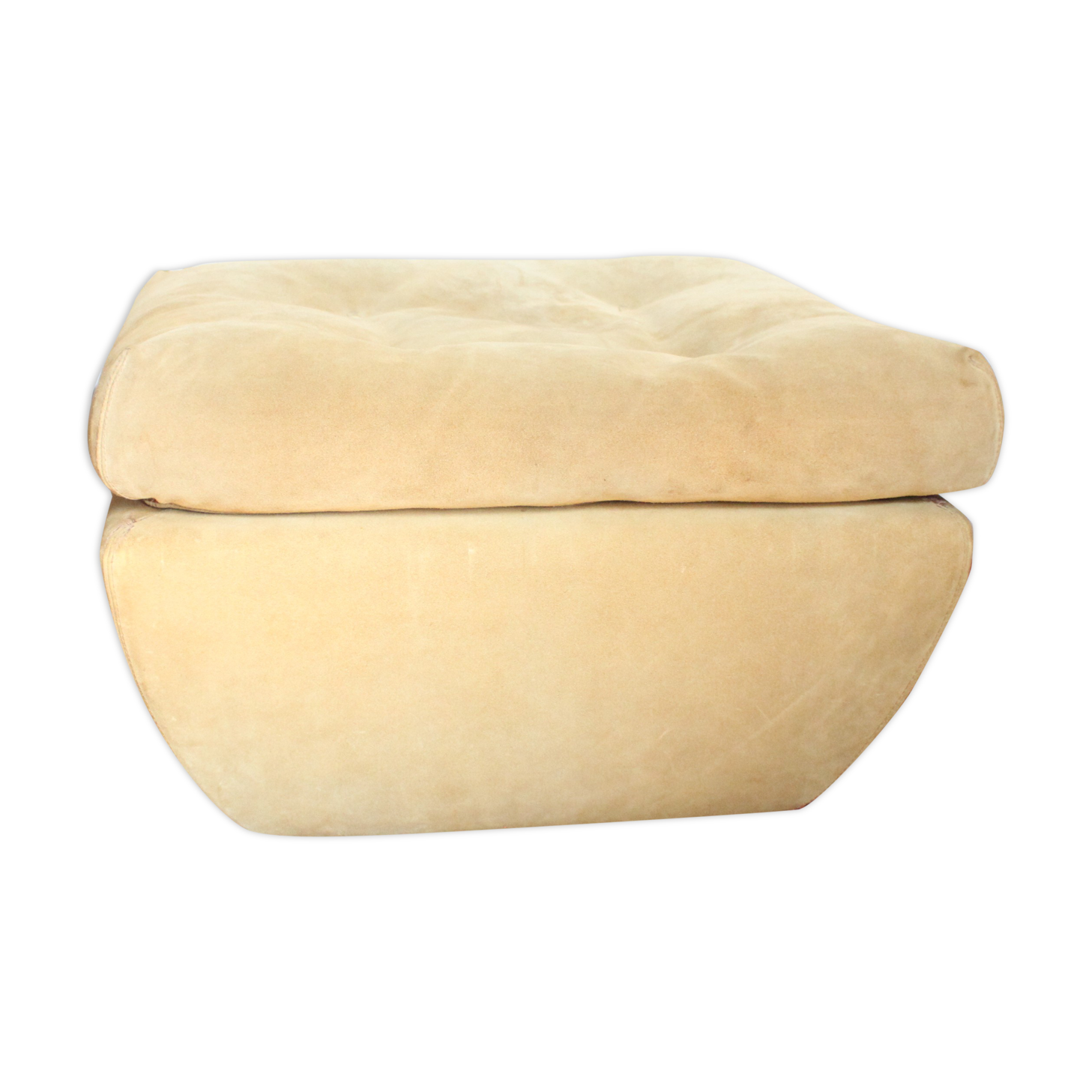 Ottoman, footrest, vintage ottoman 1970 suede Roset Line