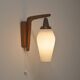 Danish wall lamp in teak with milk glass, 1960s
