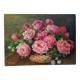 Oil on canvas, bouquet of flowers by Lysiane Boit.