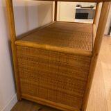 Commode en rotin vintage