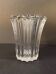 Vase vintage transparent à bords ondulés années 50/60