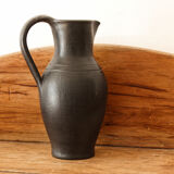 Black ceramic pitcher