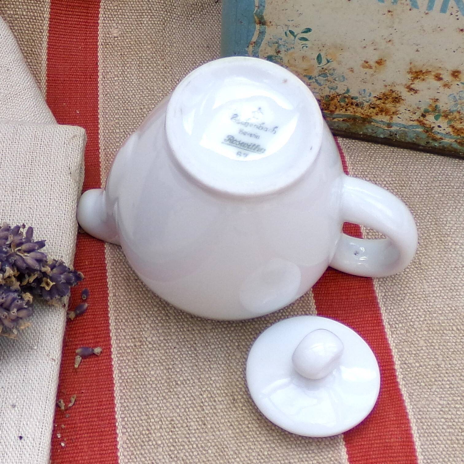 Petit pot à eau chaude/crémier/pot à lait bavarois vintage Eschenbach Rosen