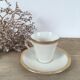 Tasses à café en porcelaine blanche & dorée