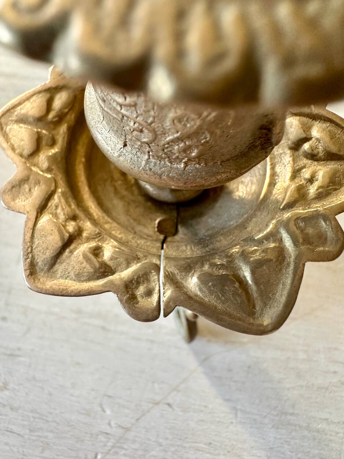 Pair of brass wall candle holders