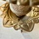 Pair of brass wall candle holders