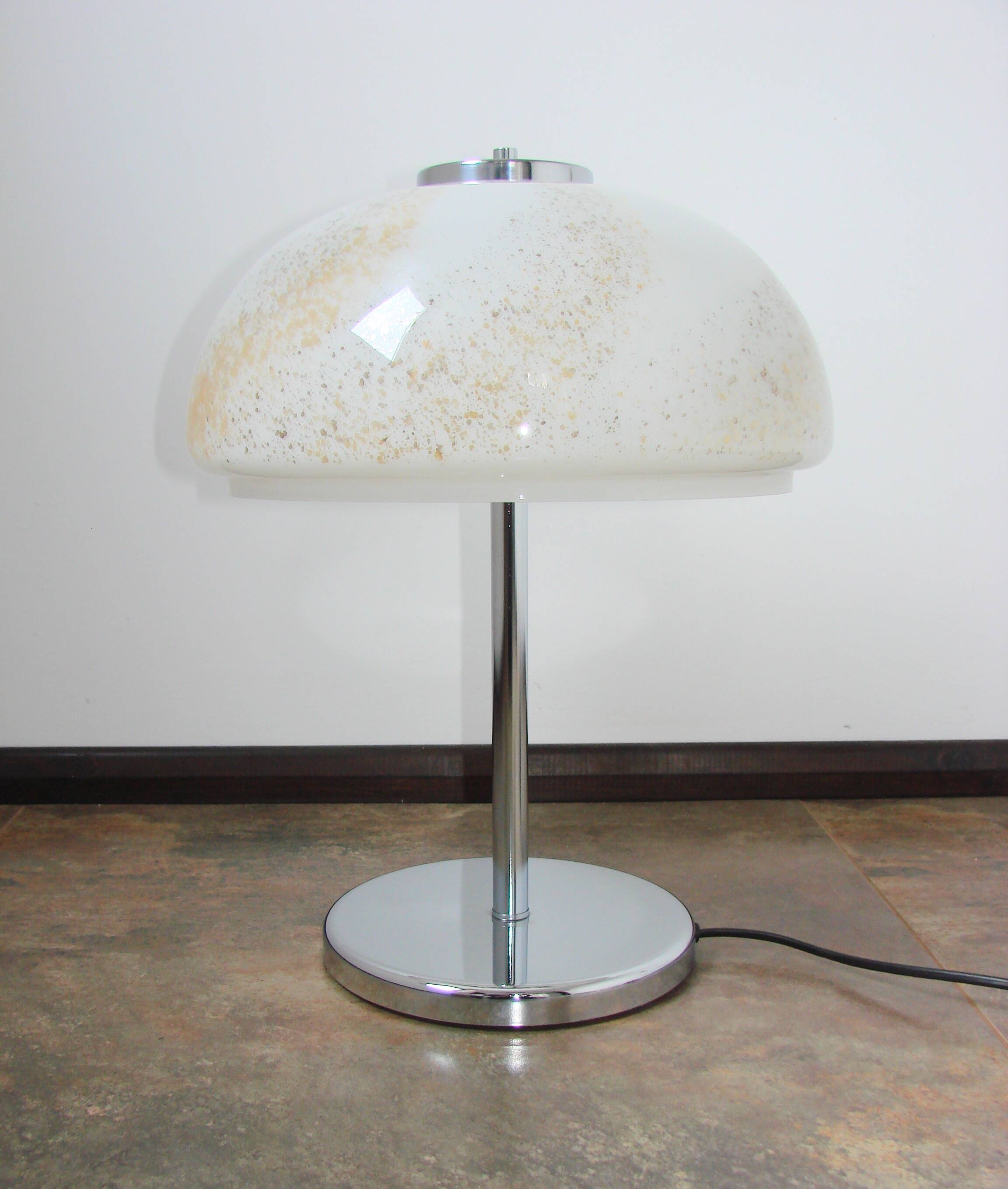 Art Deco table lamp – 1960s, wood and metal, E27
