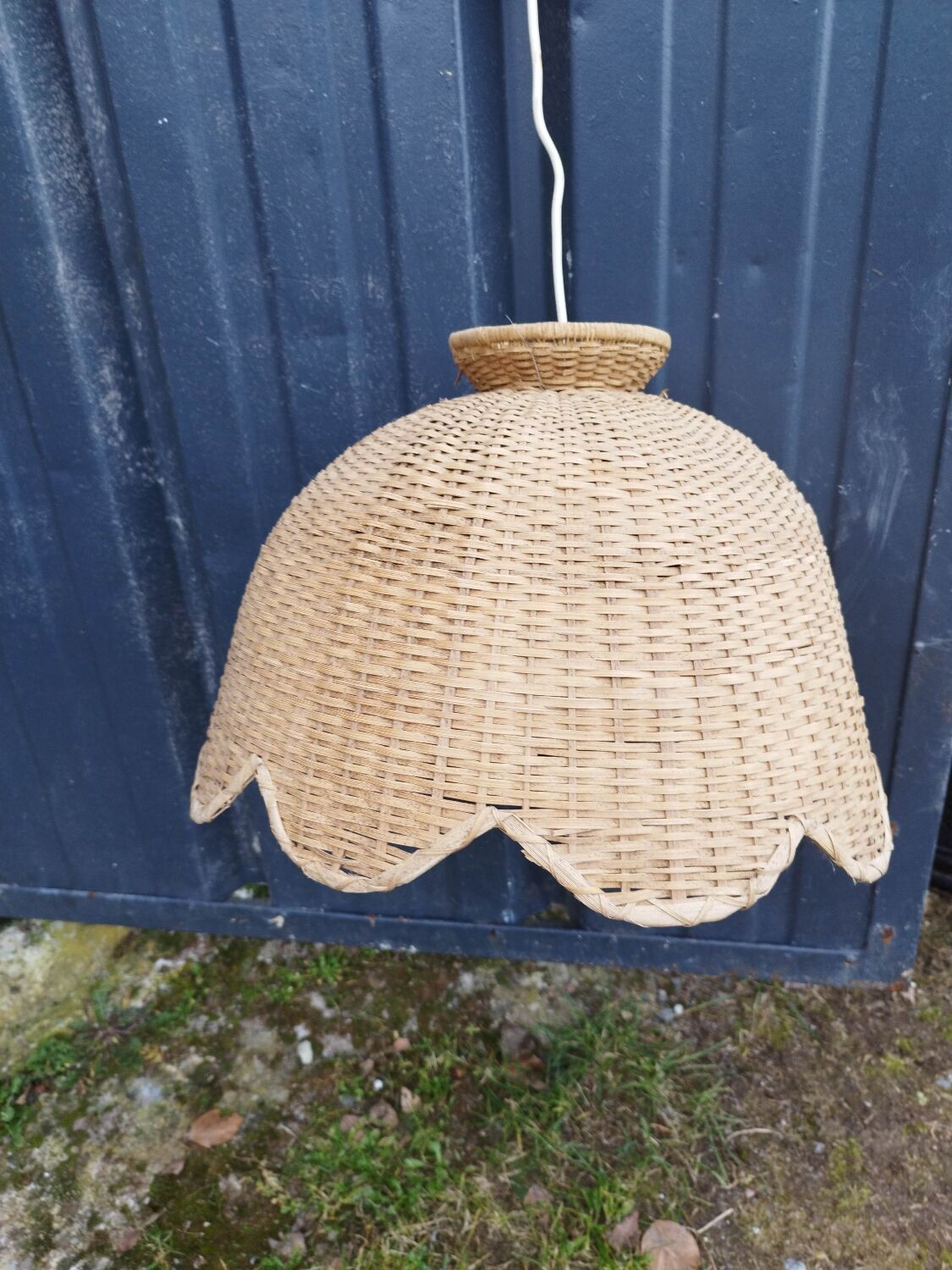 Suspension lampshade rattan straw