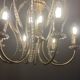 Lampadario stile romantico in ottone e cristalli