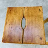 Pair of wooden farm stools