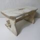 old small white patinated wooden bench vintage step stool