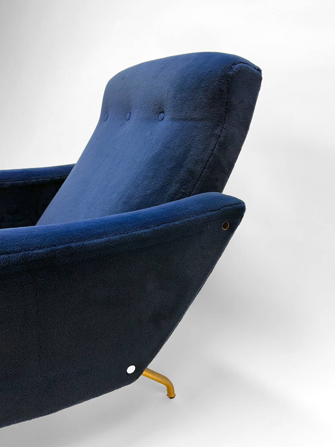 Paire de fauteuils Galion bleu royal de Steiner (années 1950)