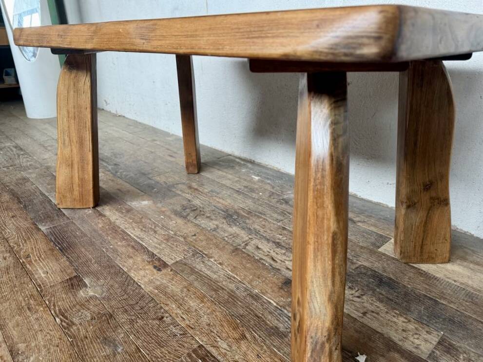 Vintage modernist elm coffee table