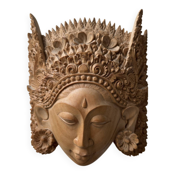 Masque balinais en bois sculpté milieu XXe — Beyit