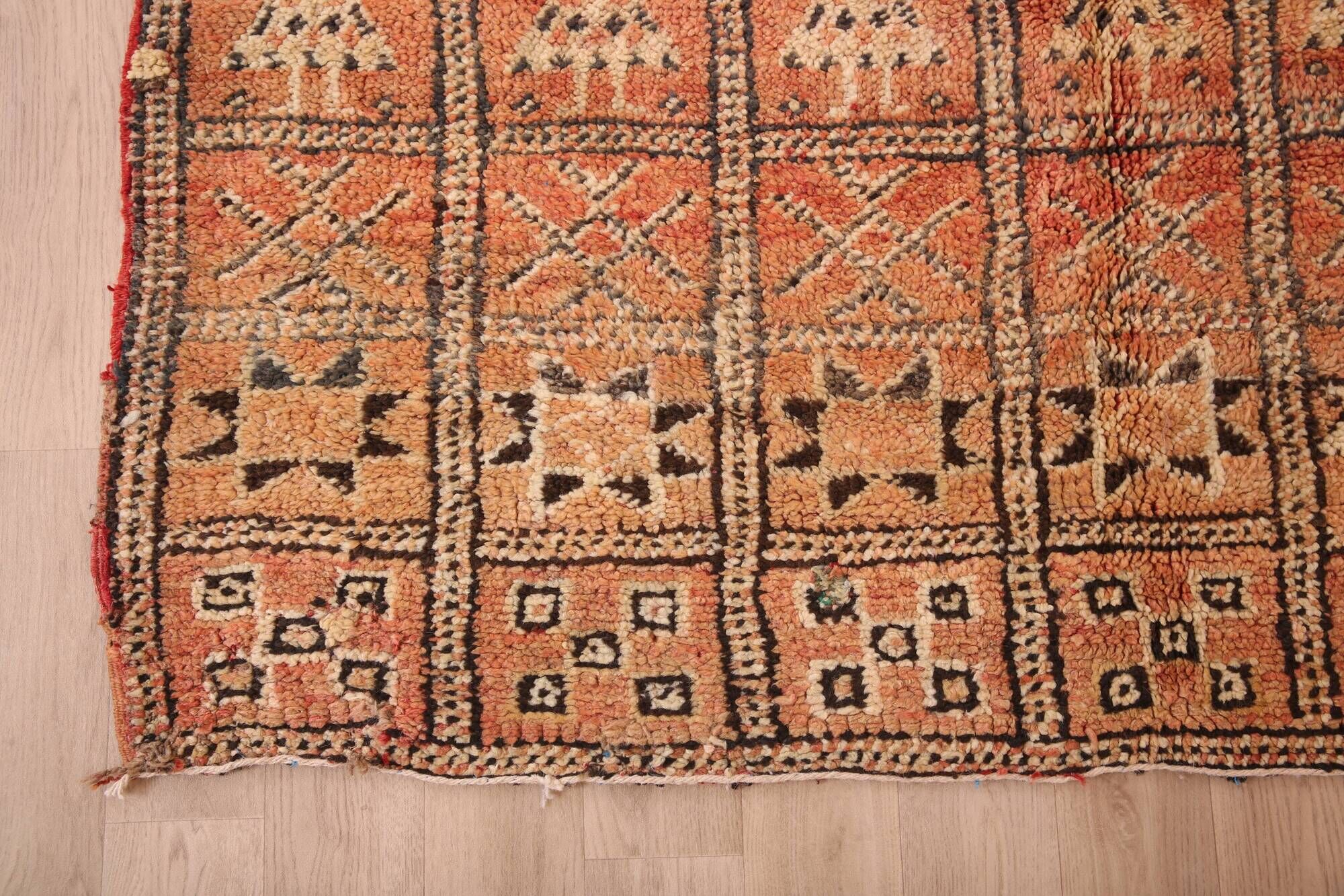 Peach Vintage Moroccan Rug 169 x 268 cm, Berber Tribal Wool Rug, Boho Rug