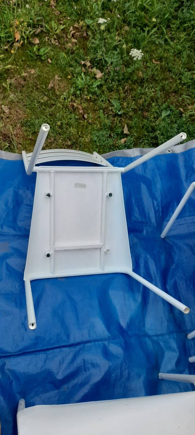 4 white metal garden chairs from Fermob