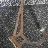 Set of 4 chrome-plated brass wall hooks