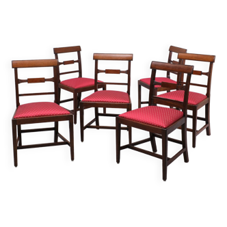 Chaises de salle à manger antiques Regency années 1850 Angleterre