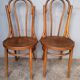 Paire 2 chaises bistrot bois courbé vintage