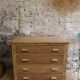 Meuble de métier, commode en chêne massif