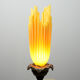 Lampe de table torche enflammée Georgia Jacob Athena en résine sculptée et tissu 70