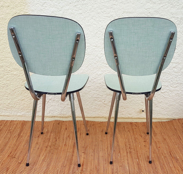 Duo of formica chairs