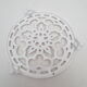 Old trifle, white enamelled cast iron, geometric decoration