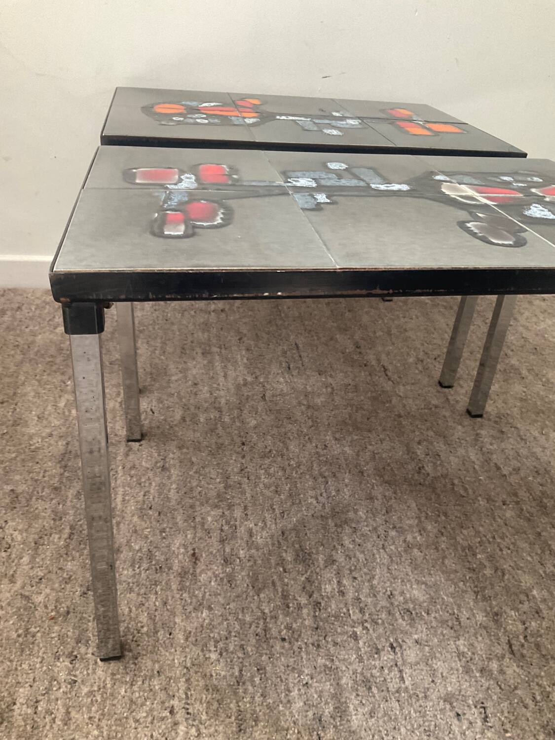 Duo of Belarti side tables from the 60s