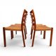 Niels Otto Møller Model 408, Set of 4 Teak Papercord Dining Chairs for J.L.