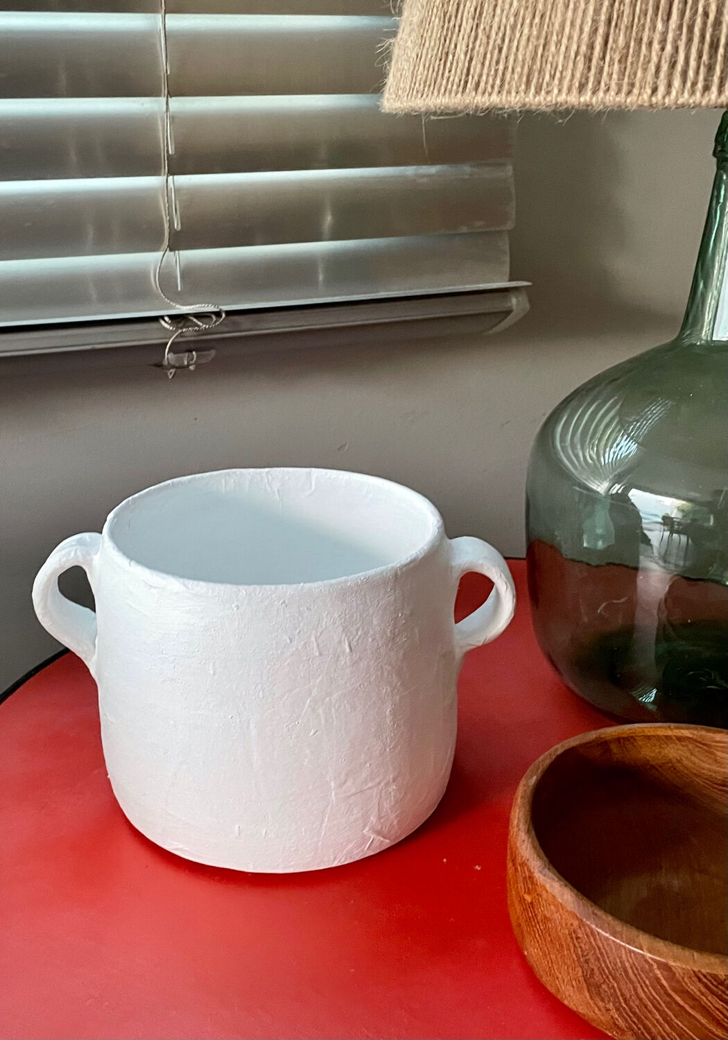 Paper mache vase or pot