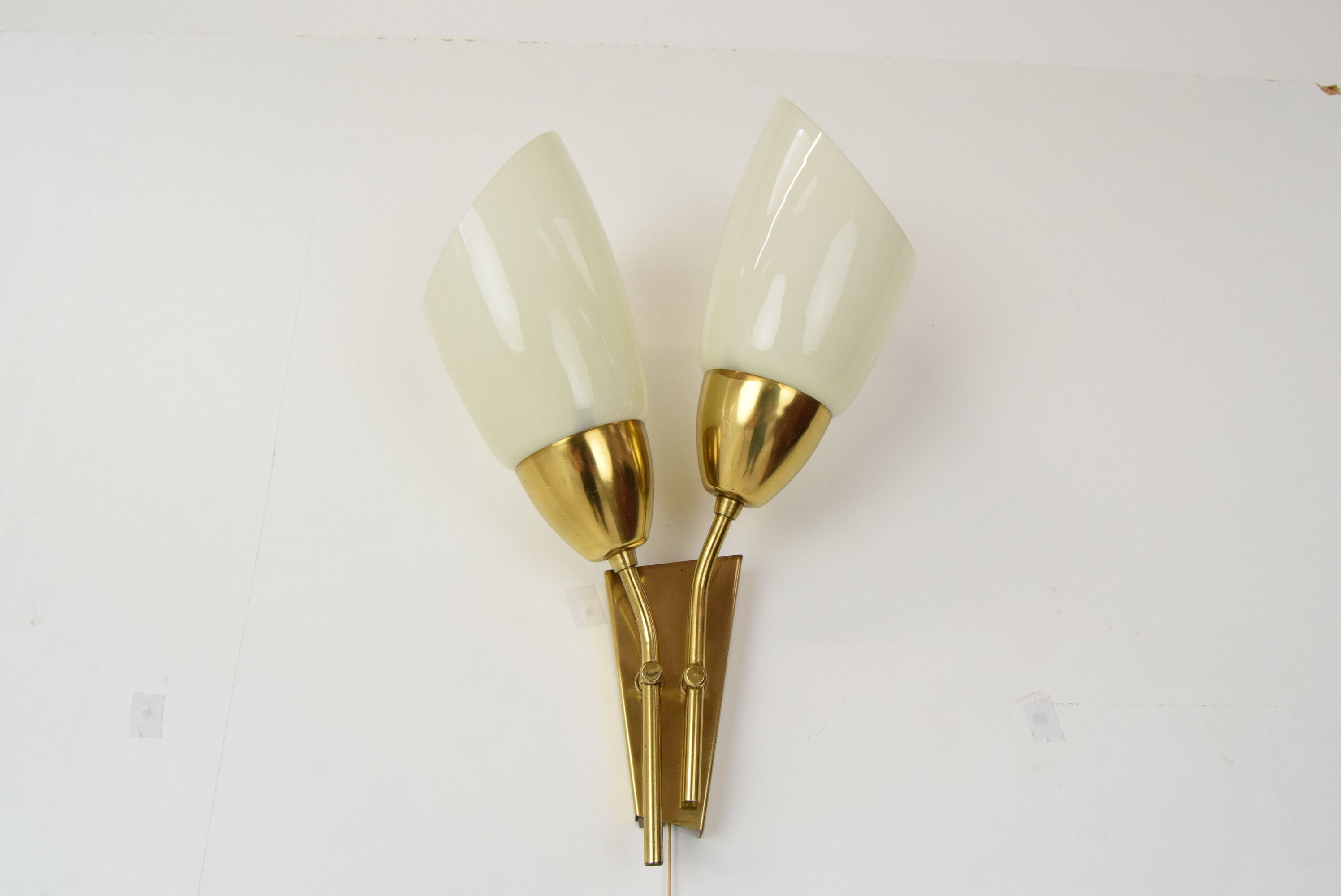 Mid-century Brass Wall Lamp/Kamenicky Senov,1970'